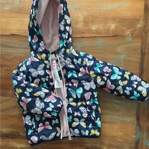 Carter's Navy Butterfly Puffer Jacket